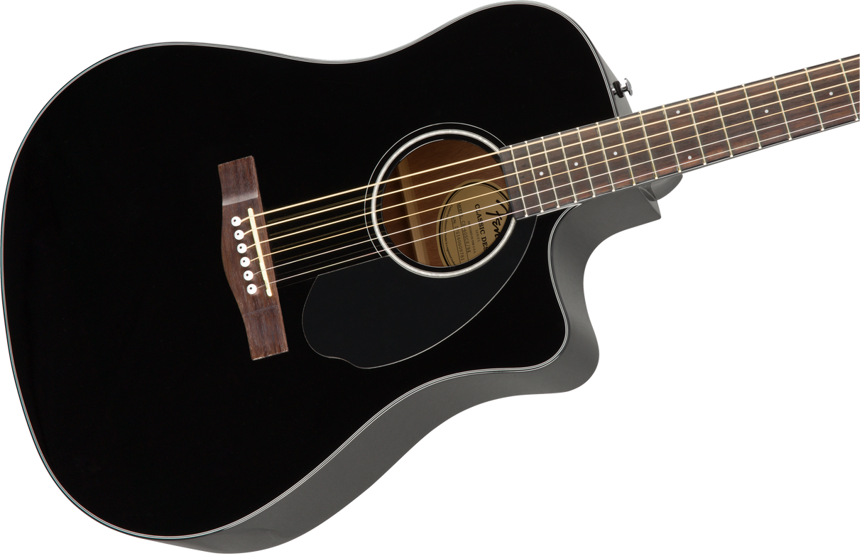 Fender CD-60SCE Dreadnought Western Guitar (svart)