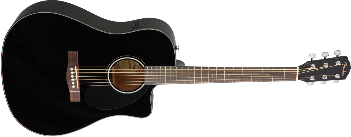 Fender CD-60SCE Dreadnought Western Guitar (svart)
