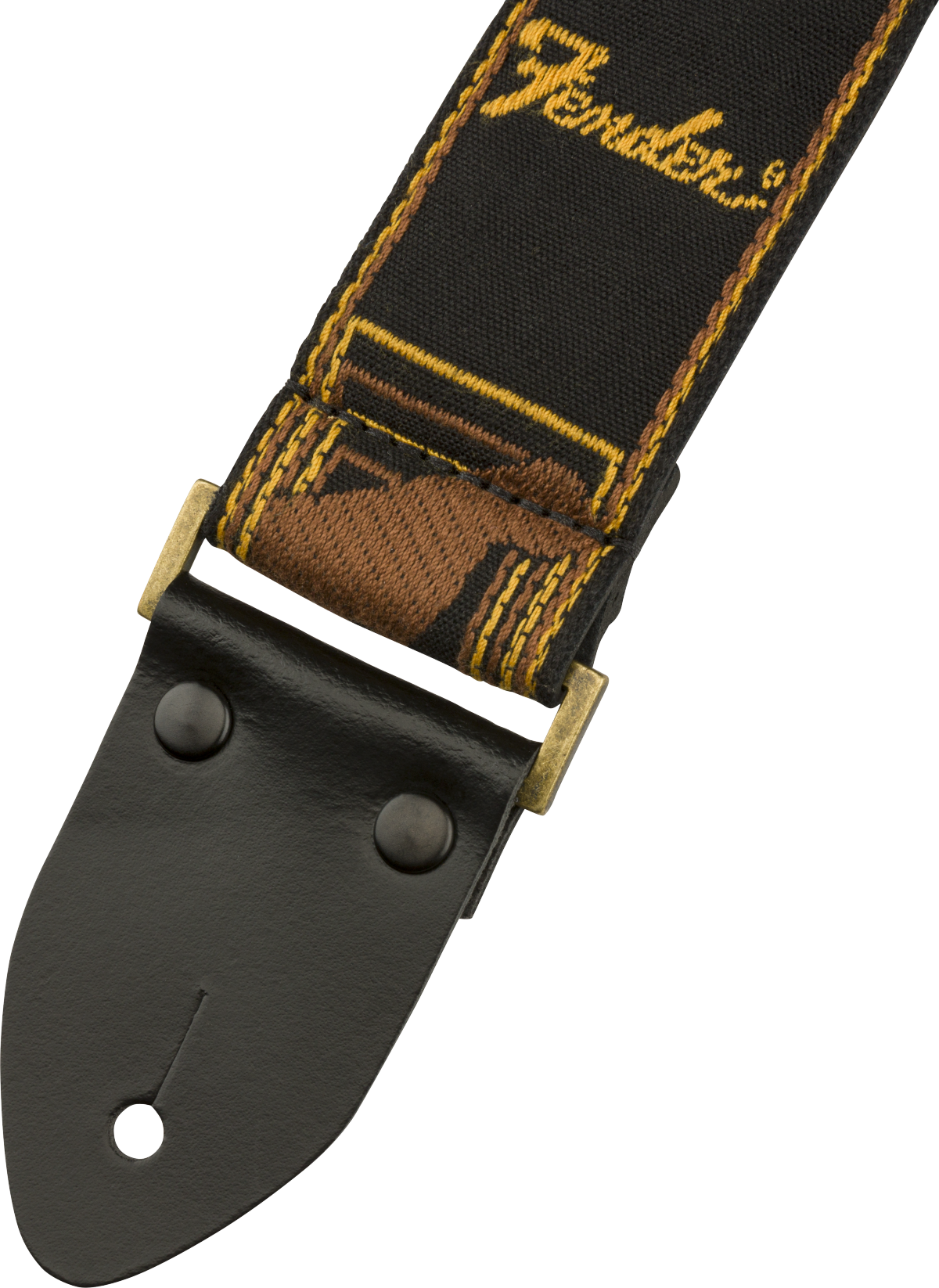 Fender Legacy Vintage Guitar Strap ( Black / Yellow /brun, 2")