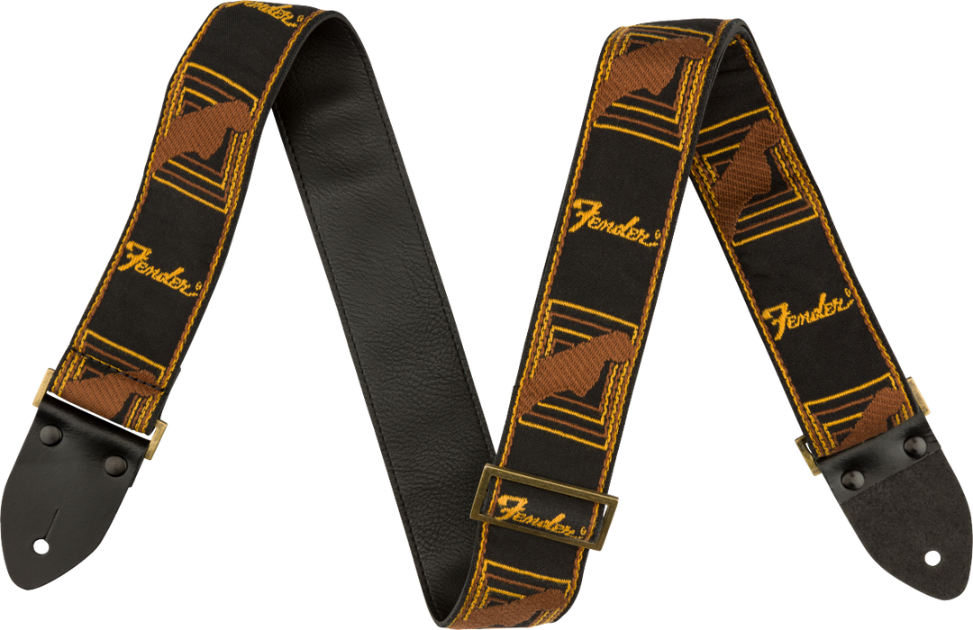 Fender Legacy Vintage Guitar Strap ( Black / Yellow /brun, 2")