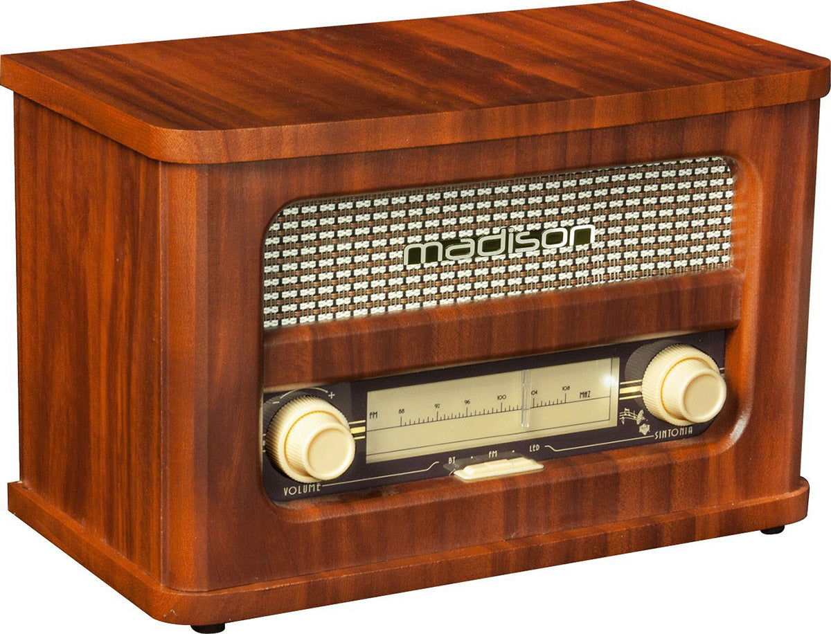 Madison Vintage Radio med Bluetooth och FM (trä)