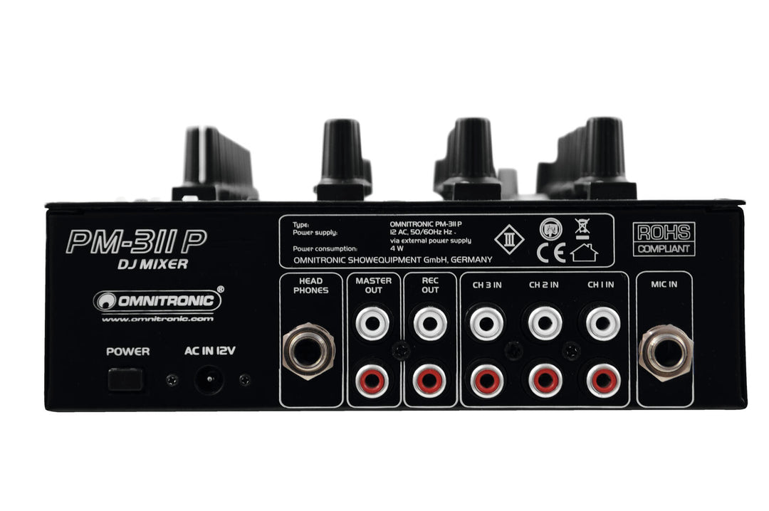 OMNITRONIC PM-311P DJ-mixer med spelare