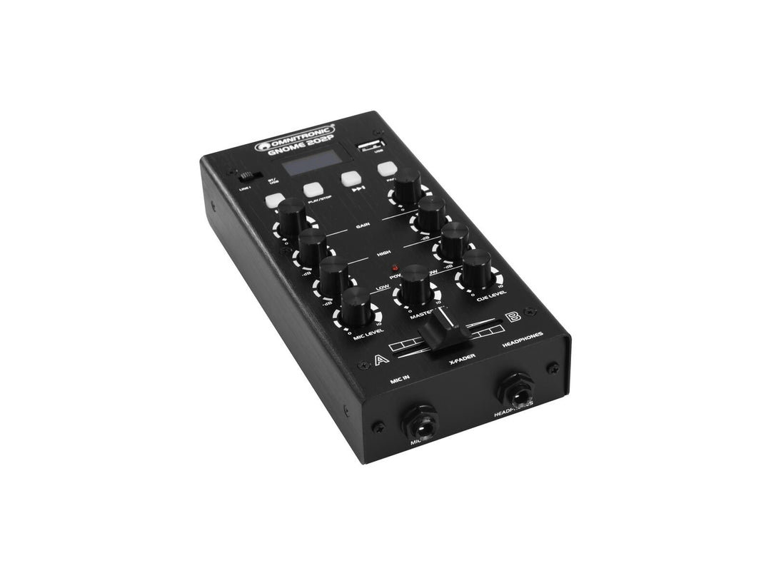 OMNITRONIC GNOME-202P minimixer svart