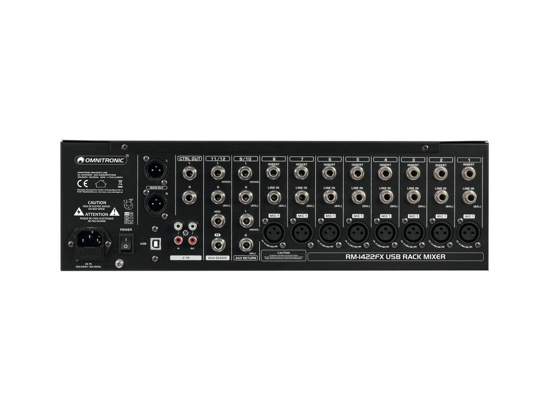 OMNITRONIC RM-1422FX USB-rackmixer