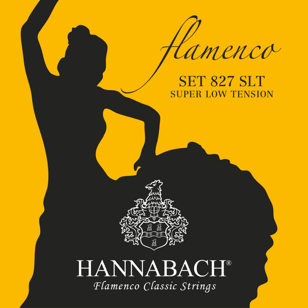 Hannabach strängar för klassisk Gitarrer Serie 827 Superlåg spänning Flamenco - Set superlåg (827SLT)