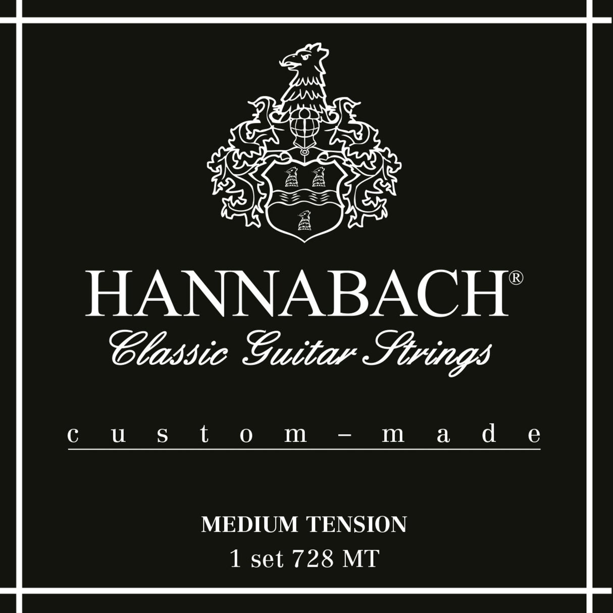 Hannabach strängar för klassisk gitarr serie 728 Medium Tension Custom Made - Set medium tension (728MT)