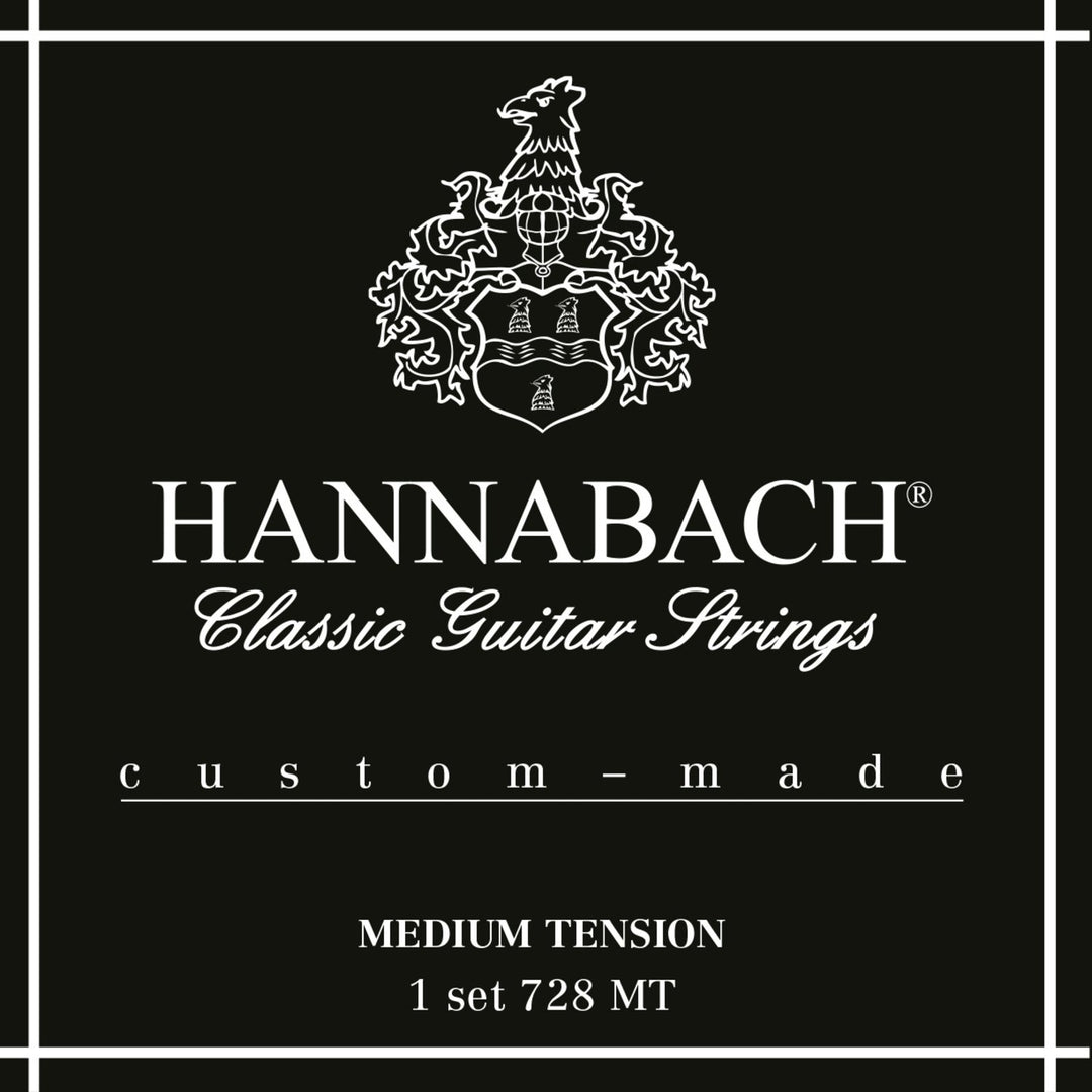 Hannabach strängar för klassisk gitarr serie 728 Medium Tension Custom Made - Set medium tension (728MT)