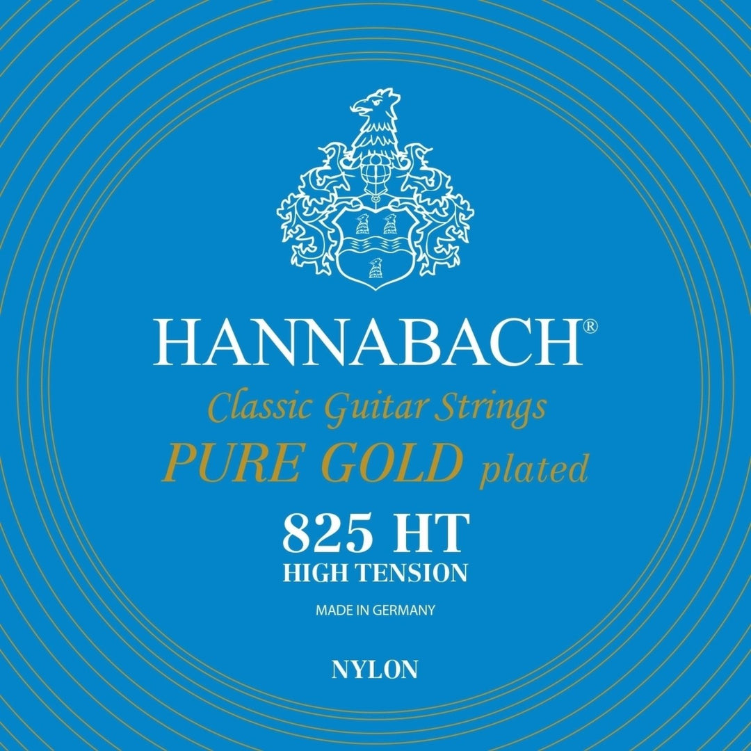Hannabach strängar för klassisk gitarr Serie 825 High tension specialiserade guldpläterade - Set high (8257HT)