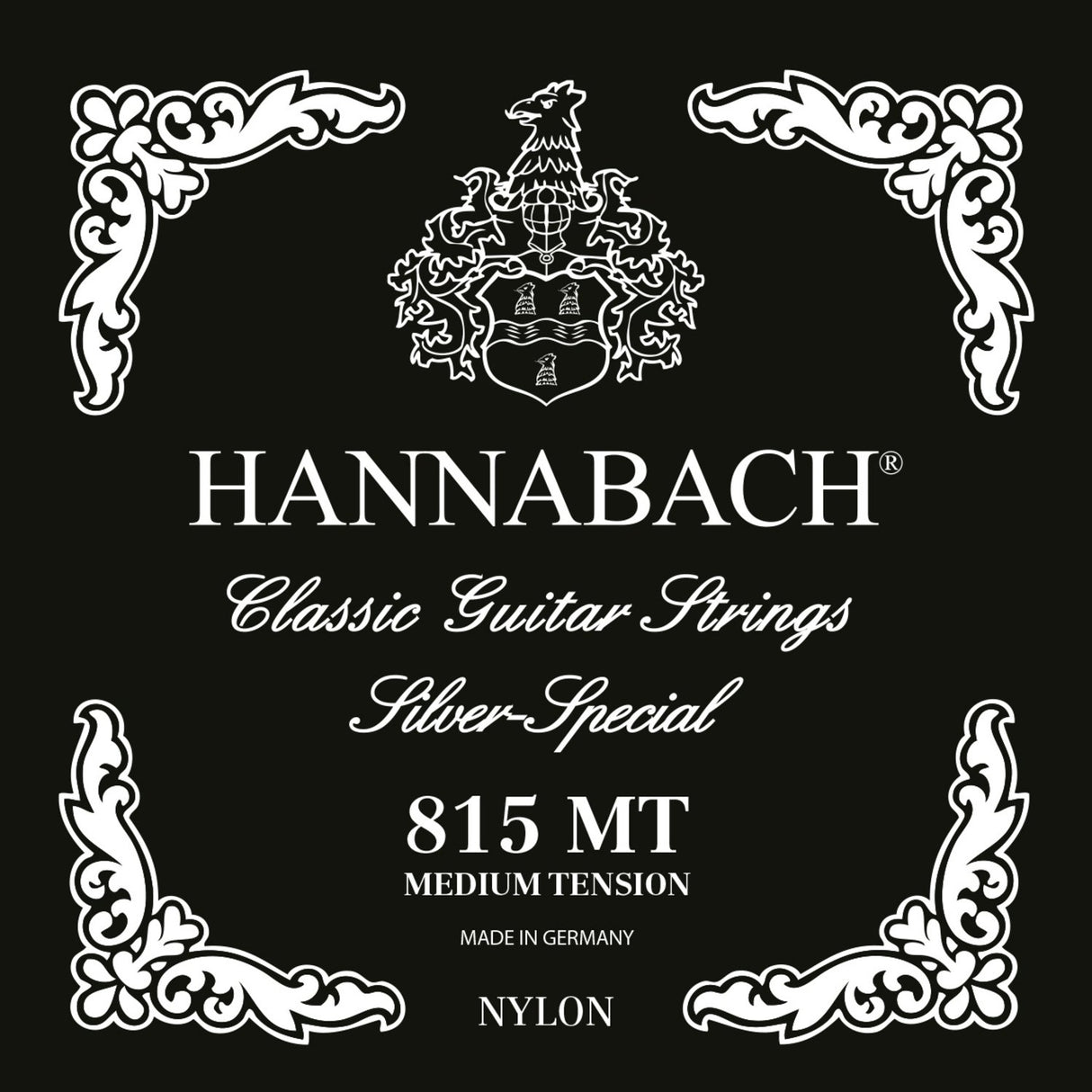 Hannabach strängar för klassiska Gitarrer Serie 815 Medium tension Silver special - Set medium (815MT)