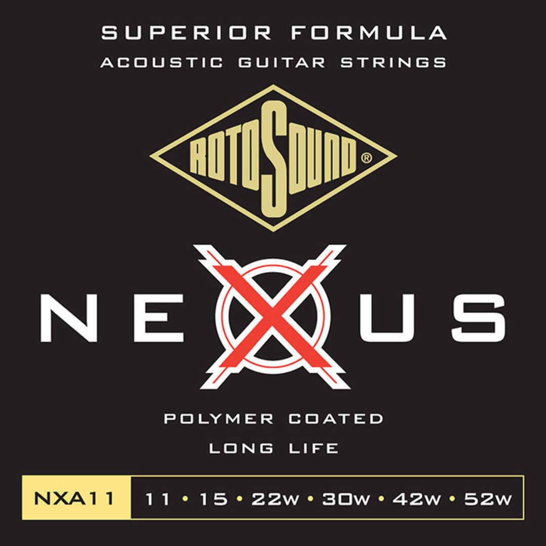 Rotosound strängar för akustisk Gitarrer Nexus Coated - Set Light 11-52 (NXA11)