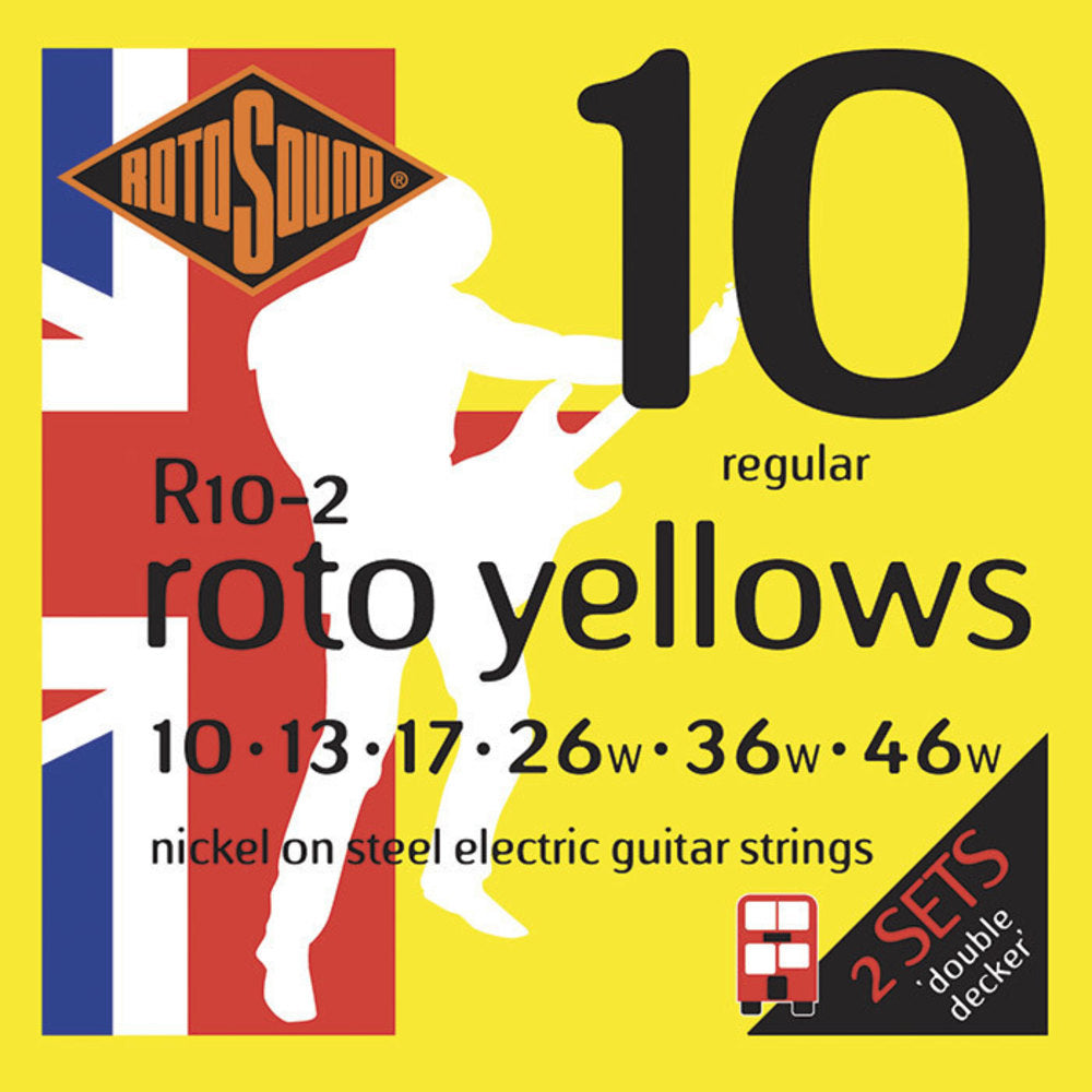 Rotosound Roto Yellows R10-2 Double Decker elgitarrsträngar 10-46