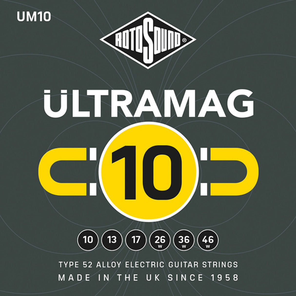 Rotosound strängar för elgitarr Ultramag - set Regular 10-46 (UM10)