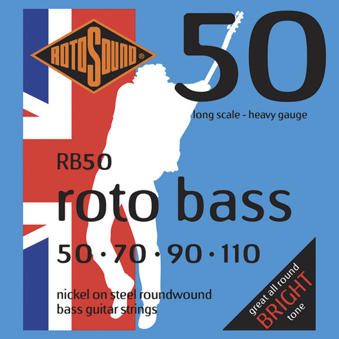 Rotosound E-bass-strängar Roto Bass - set 4-strängad Nickel Heavy 50-110 (RB50)