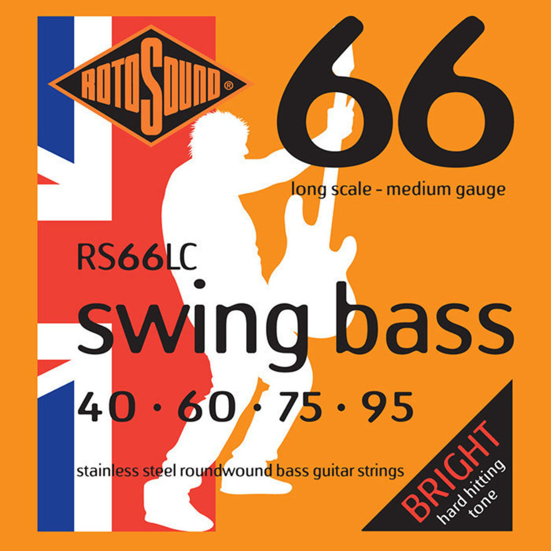 Rotosound elbassträngar Swing Bass 66 - set för 4-strängad Medium 40-95 (RS66LC)