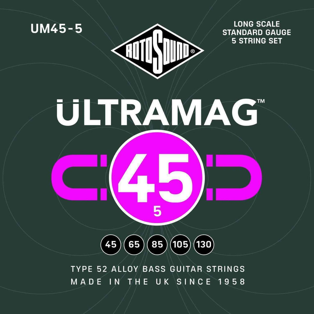 Rotosound E-bassträngar Ultramag - set 5-strängar Standard 45-130 (UM45-5)