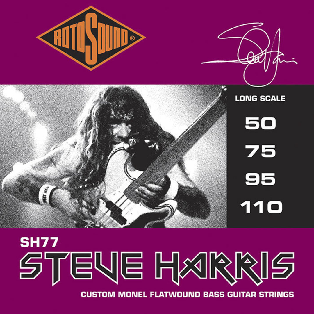 Rotosound Jazz Bass Strings Jazz Bass 77 - STEVE HARRIS set 4-strängad Flatwound Heavy 50-110 (SH77)
