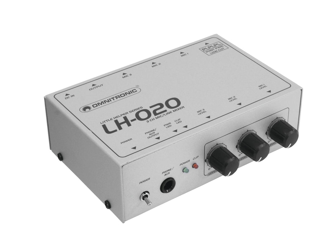 OMNITRONIC LH-020 3-kanals mikrofonmixer