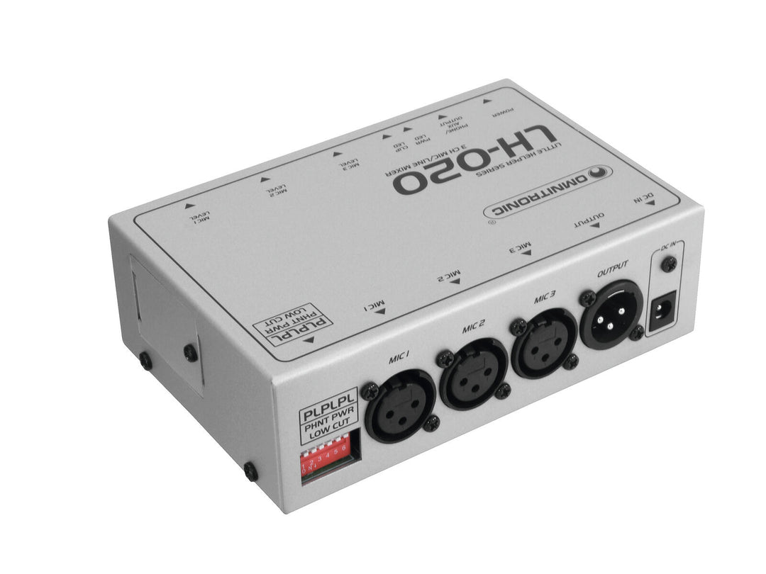 OMNITRONIC LH-020 3-kanals mikrofonmixer