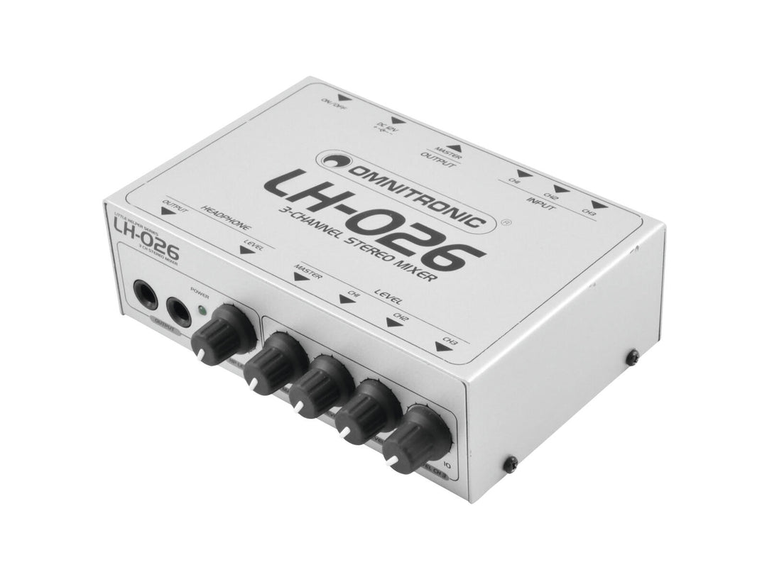 OMNITRONIC LH-026 3-kanals stereomixer