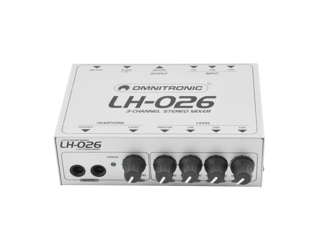 OMNITRONIC LH-026 3-kanals stereomixer