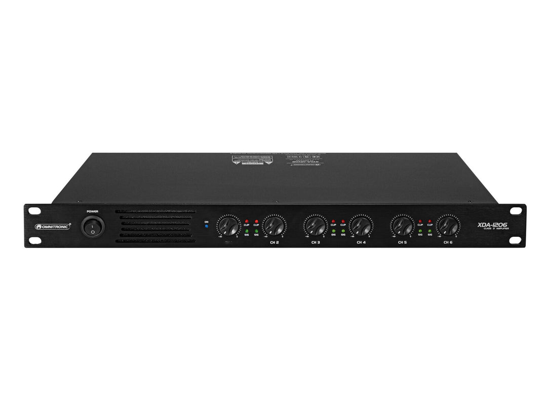 OMNITRONIC XDA-1206 6-kanals Class D-förstärkare