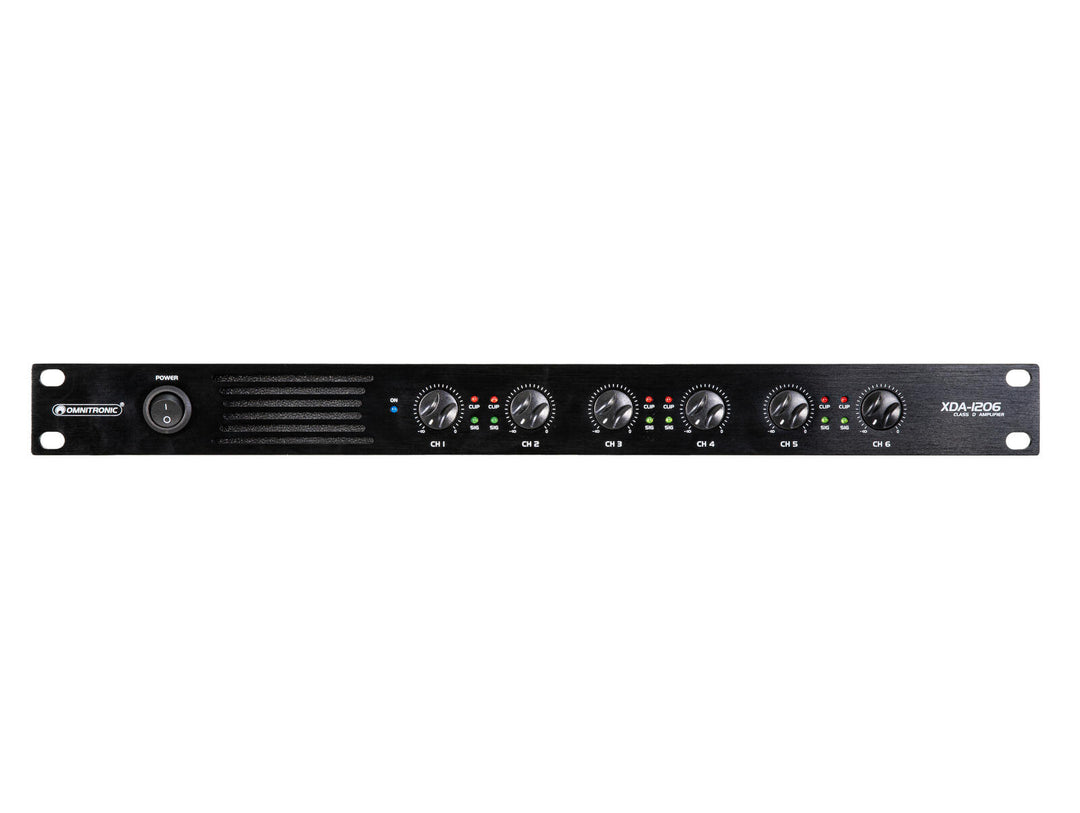 OMNITRONIC XDA-1206 6-kanals Class D-förstärkare