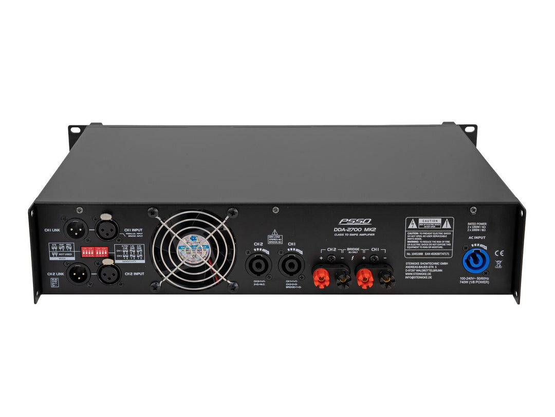 PSSO DDA-2700 MK2 2-kanalsförstärkare