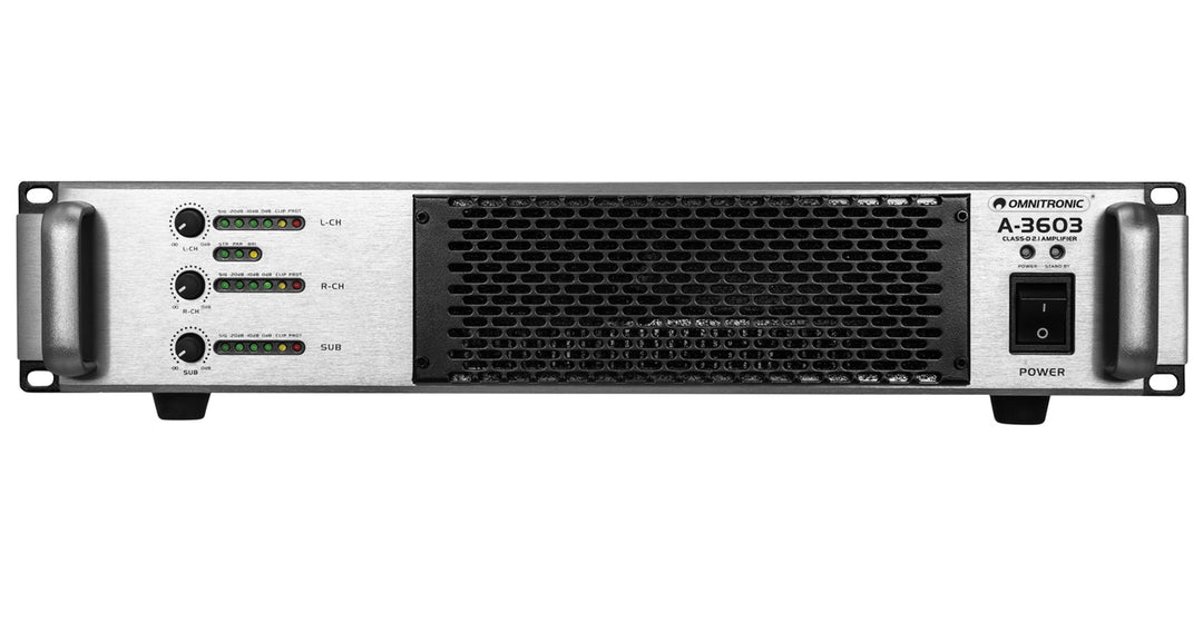 Omnitronic A-3603 Class-D 2.1-förstärkare