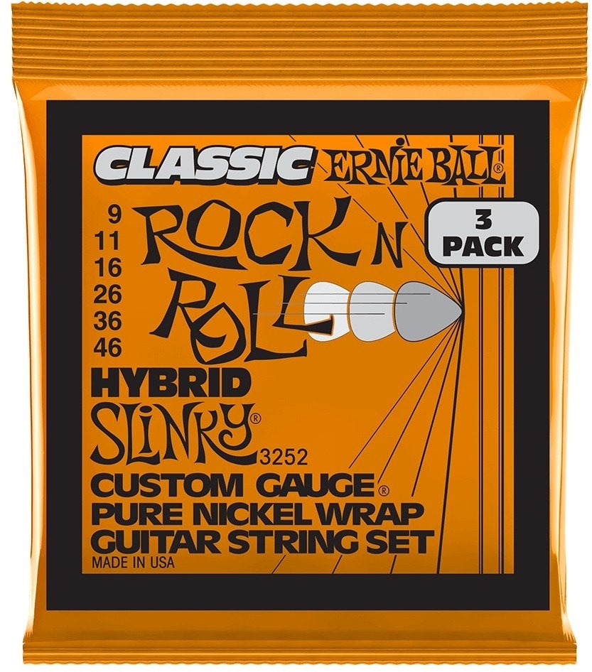 Ernie Ball 3252 Classic Hybrid Slinky 3-pack