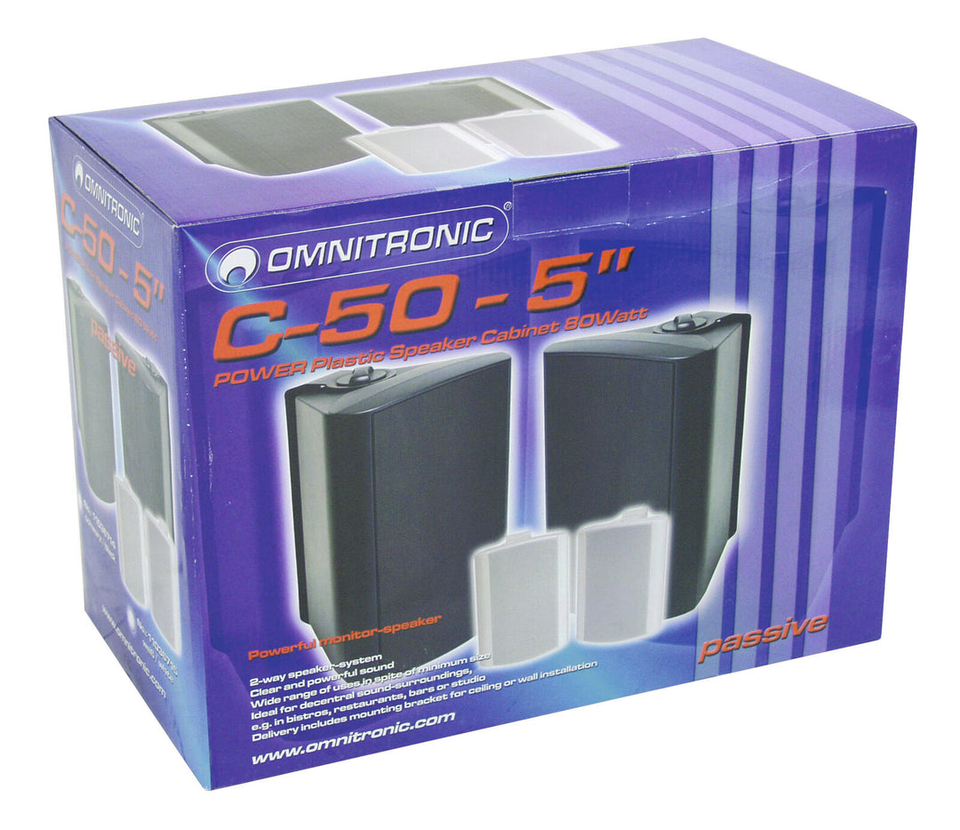 OMNITRONIC C-50 svart 2x
