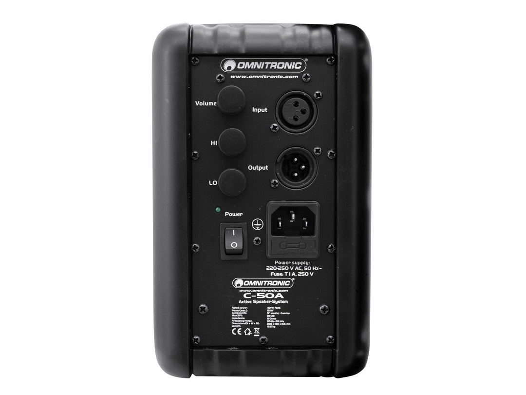 OMNITRONIC C-50A aktiv svart 2x