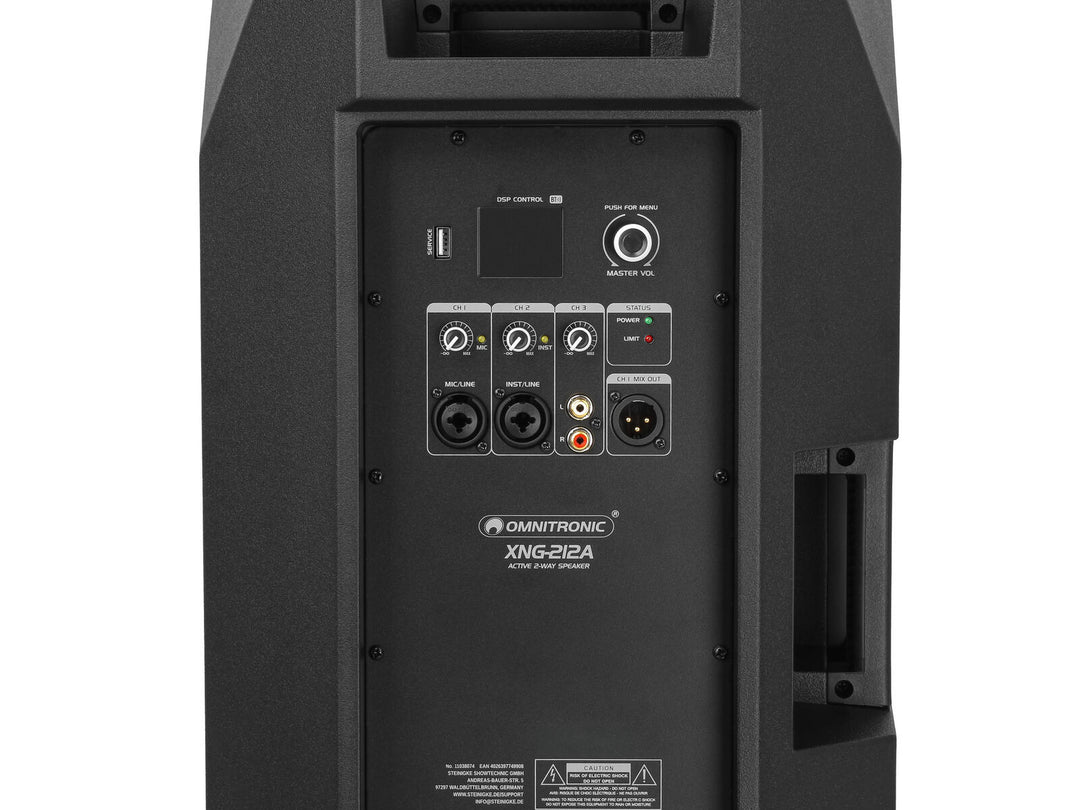 OMNITRONIC XNG-212A tvåvägshögtalare, aktiv, DSP