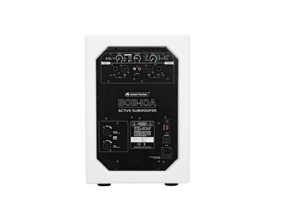 OMNITRONIC BOB-10A aktiv subwoofer vit