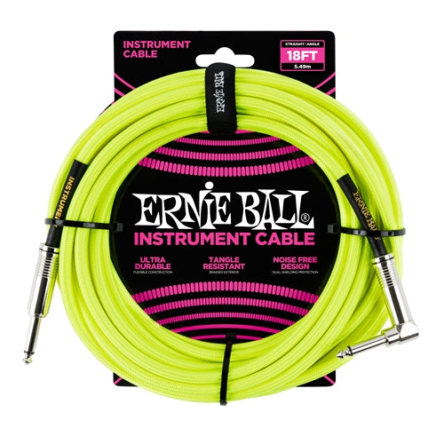 Ernie Ball 6085 gitarrkabel (gul, 5,4 m)