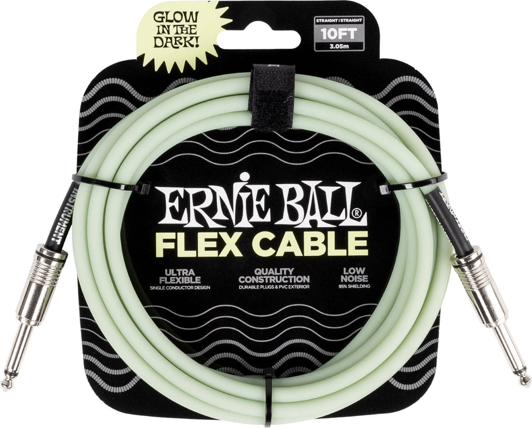 Ernie Ball 6436 FLEX instrumentkabel 3m - Självlysande