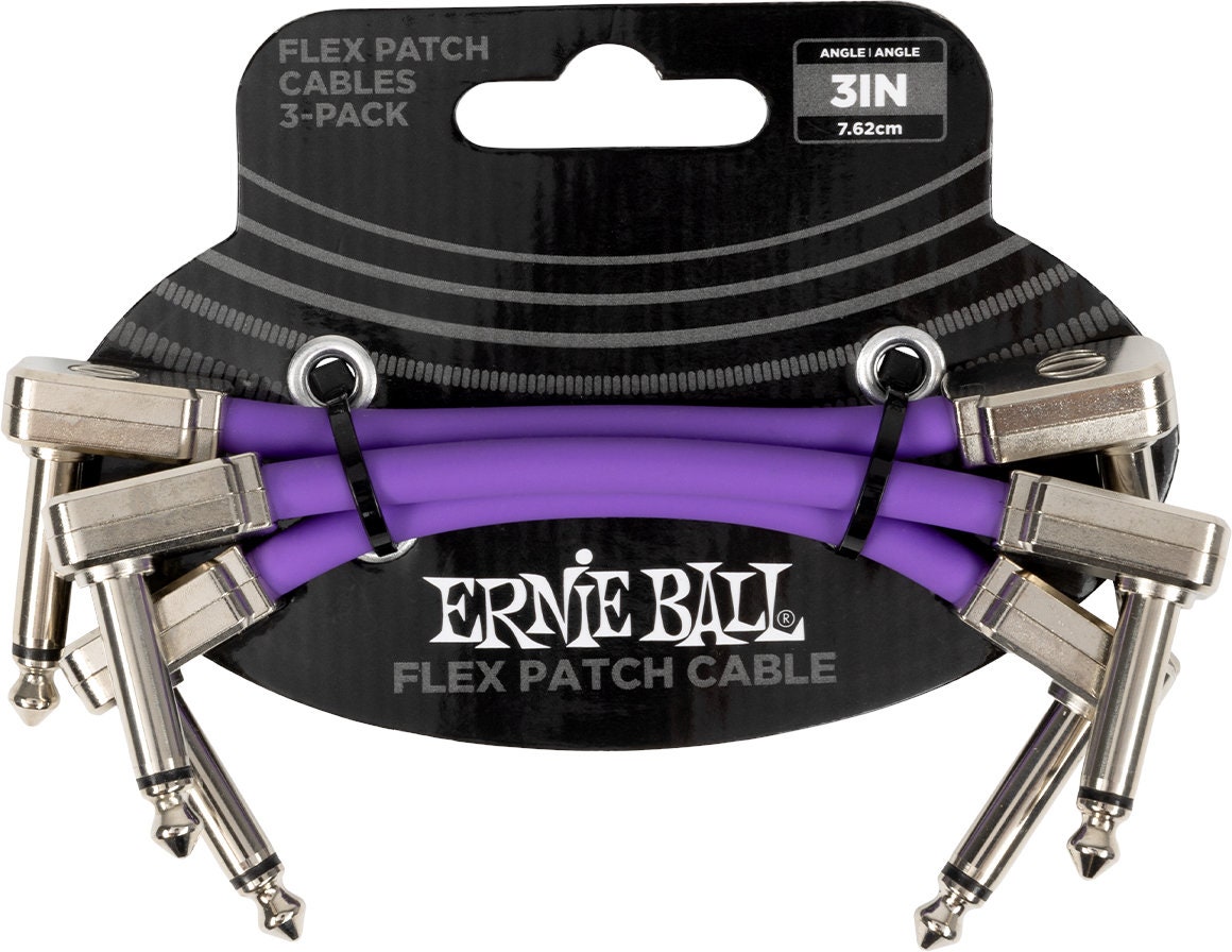 Ernie Ball 6451 Flex patchkabel Lila 7,5cm 3-pack