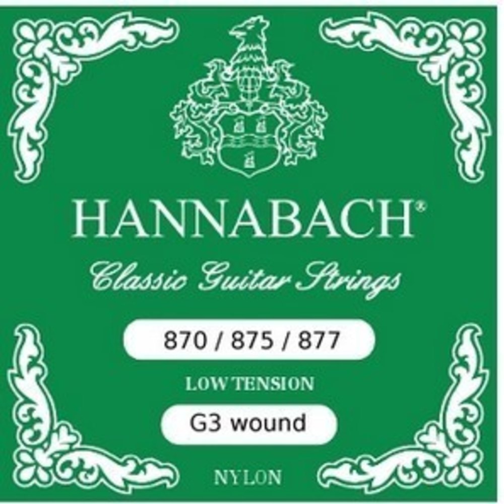 Hannabach 877LT G3 aluminiumomspunnen till klassisk gitarr, low spänning