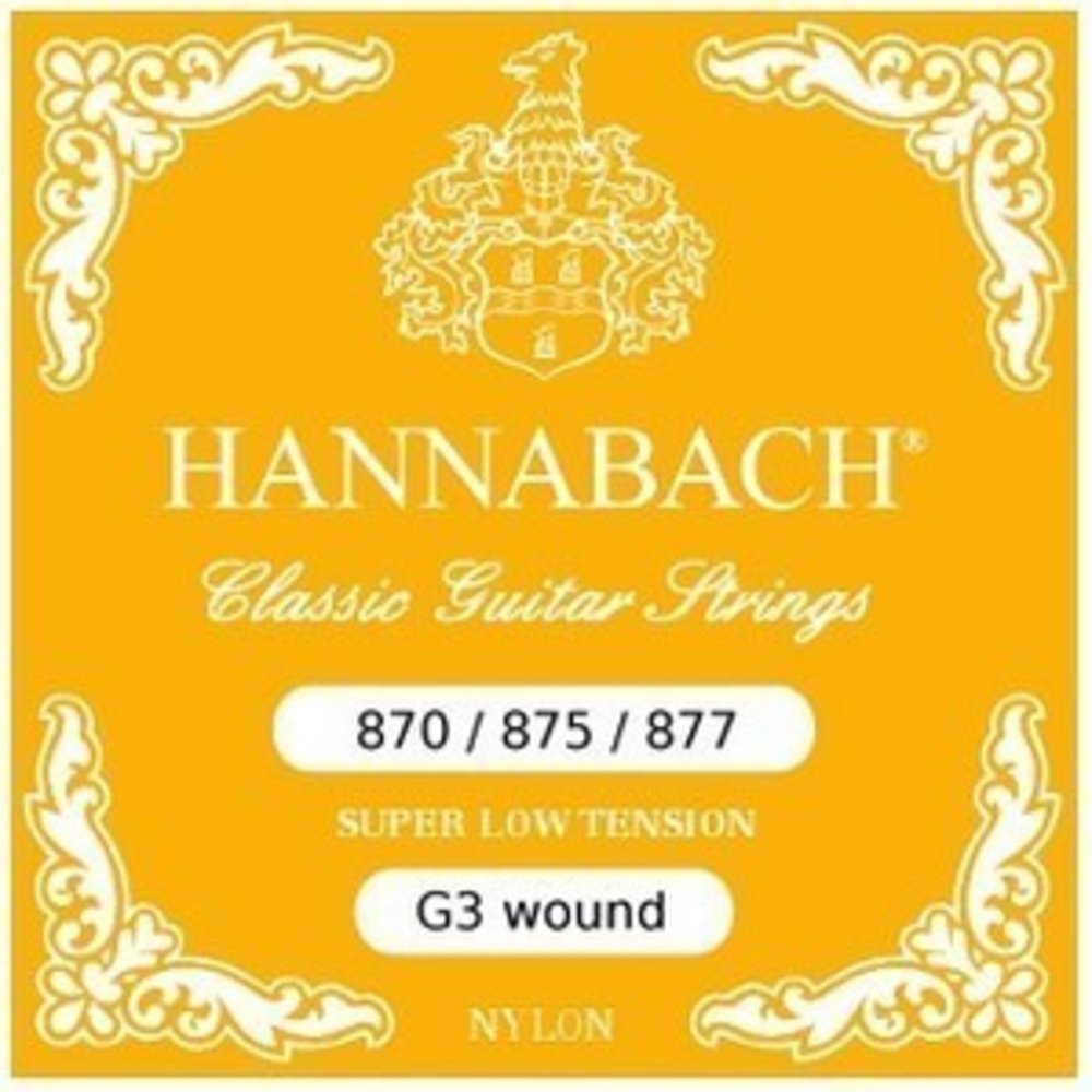 Hannabach 870SLT KVS-omspunnen G3-sträng, super low tension