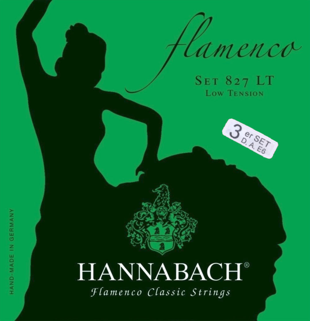 Hannabach Strings for classic guitar Serie 827 Low Tension Flamenco - Set of 3 Bass (8277LT)