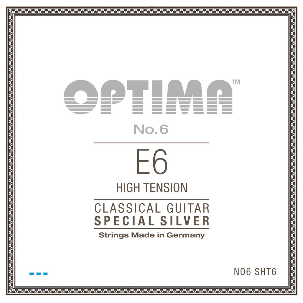 Optima No. 6 E6 klassisk gitarrsträng, försilvrad, high tension