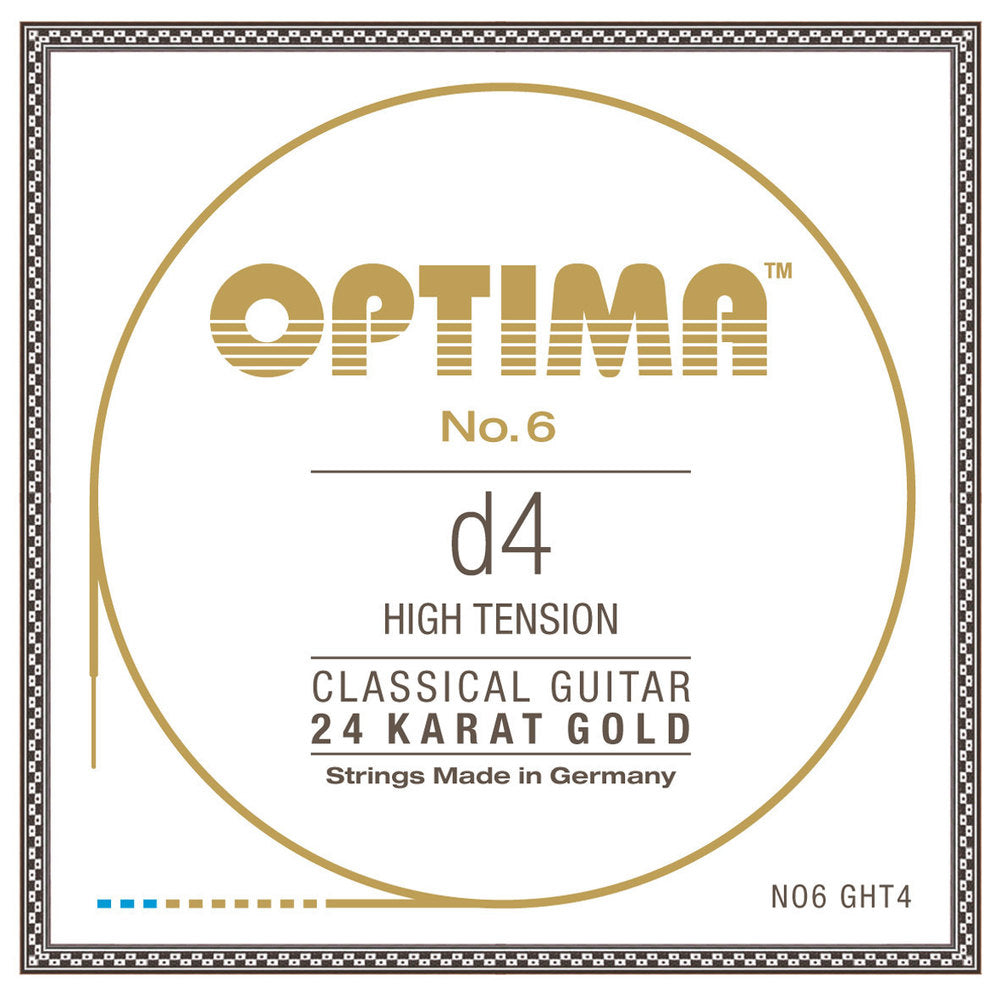 Optima No. 6 D4 klassisk gitarrsträng, förgylld, hög spänning