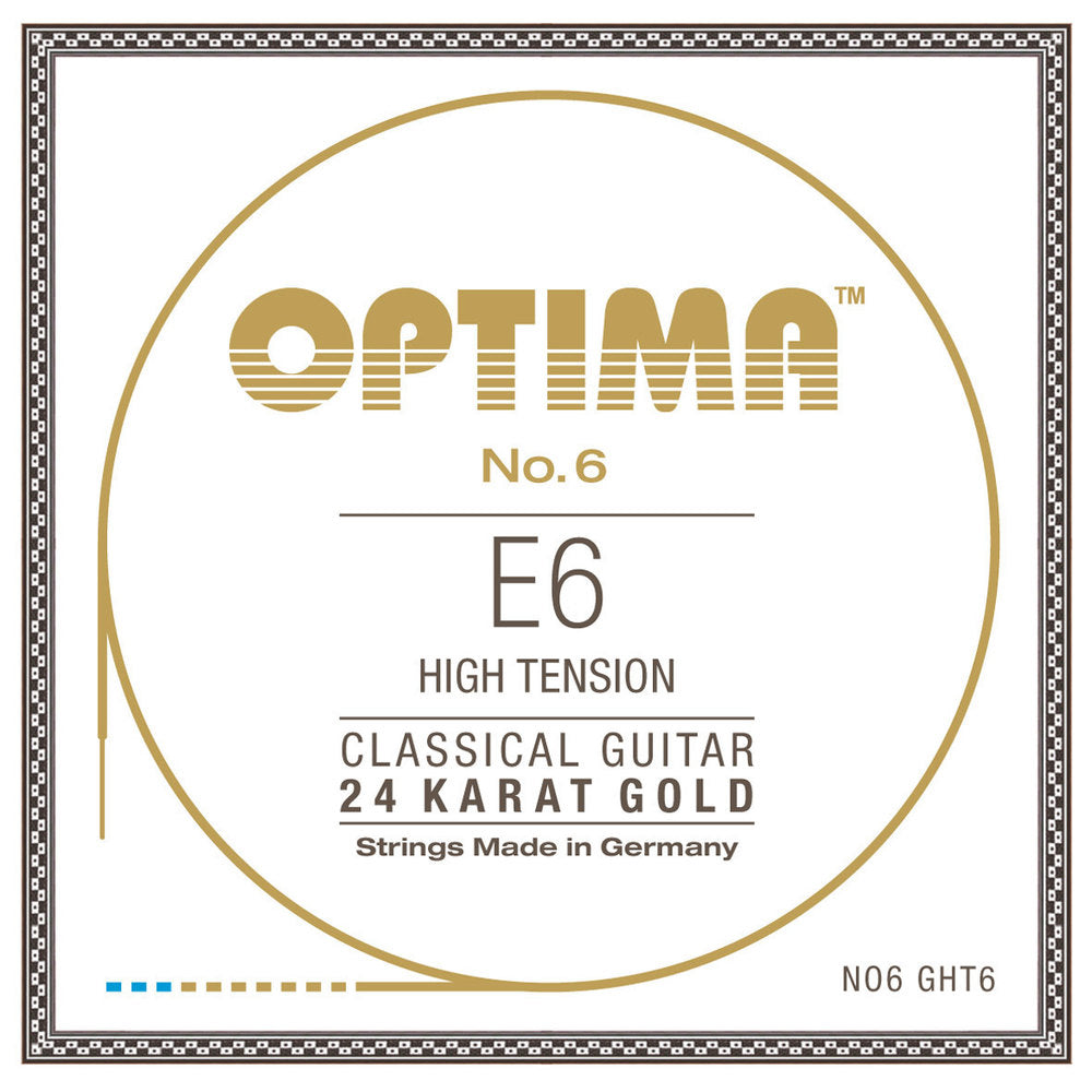 Optima No. 6 E6-sträng till klassisk gitarr, förgylld, high tension