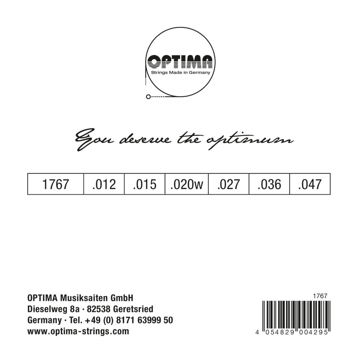 Optima strängar för akustiska Gitarrer Bergfee - Set (1767)
