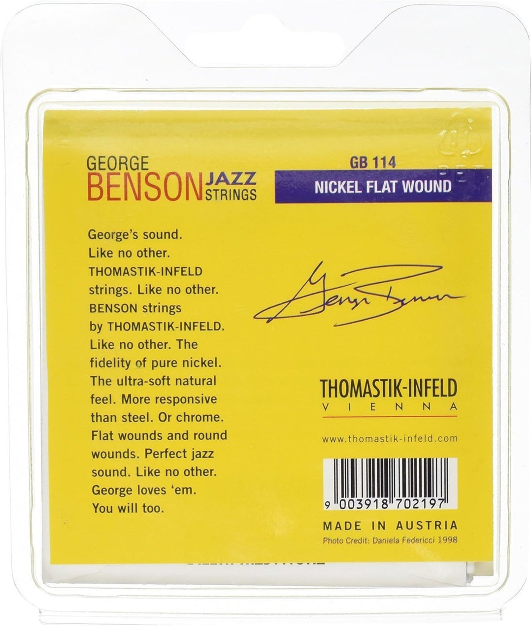 Thomastik-Infeld Strängar för elgitarr George Benson Jazz Gitarrer - Set heavy flatwound (GB114)