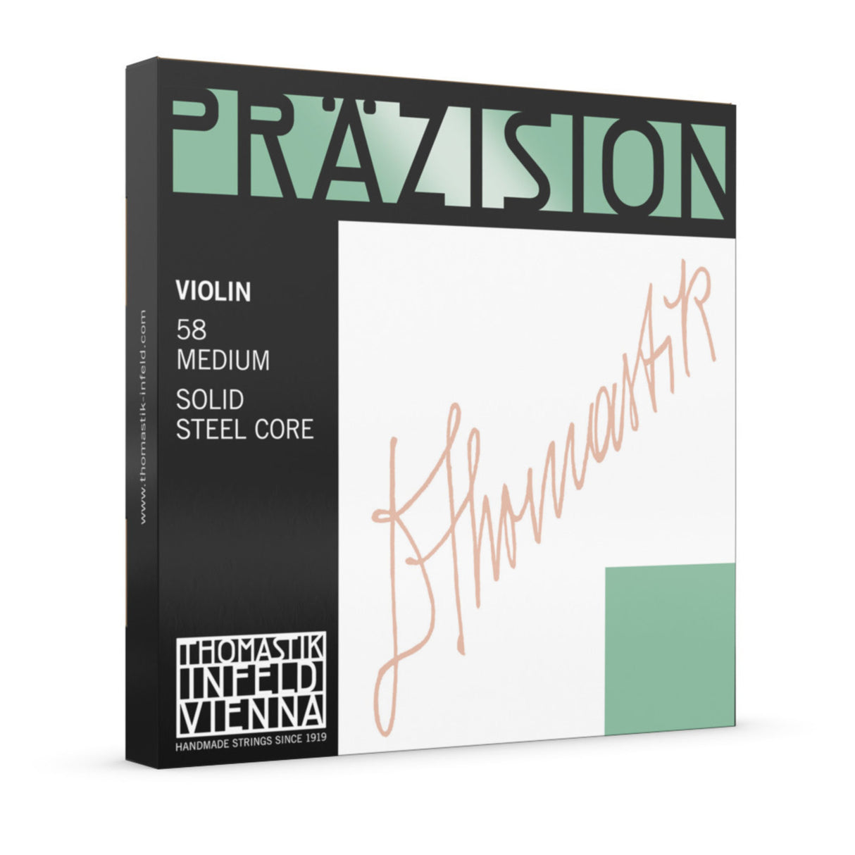 Thomastik-Infeld Fiolersträngar Precision steel solid core - G lindad (528)