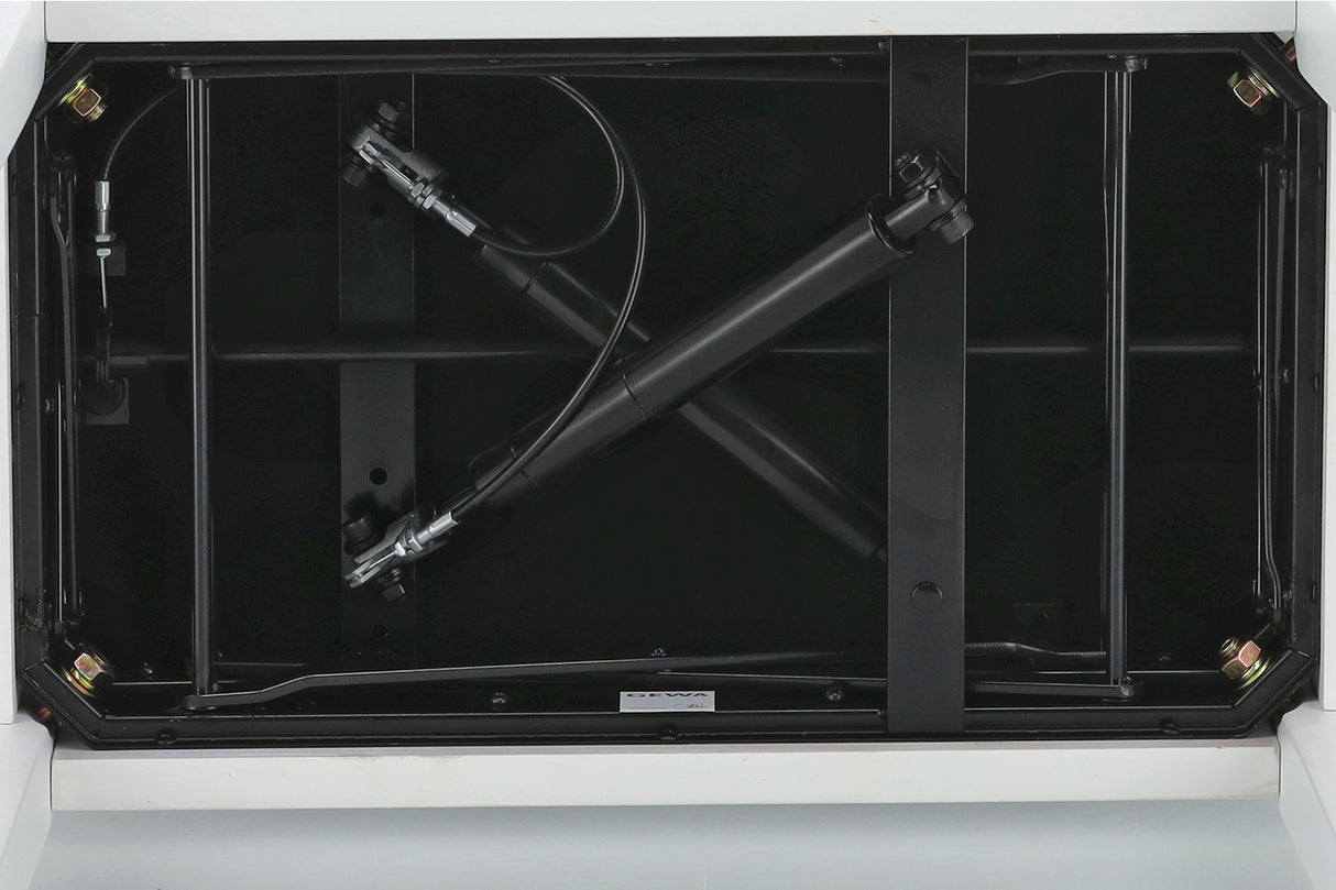 GEWA pianobänk Deluxe Autolift - vit matt