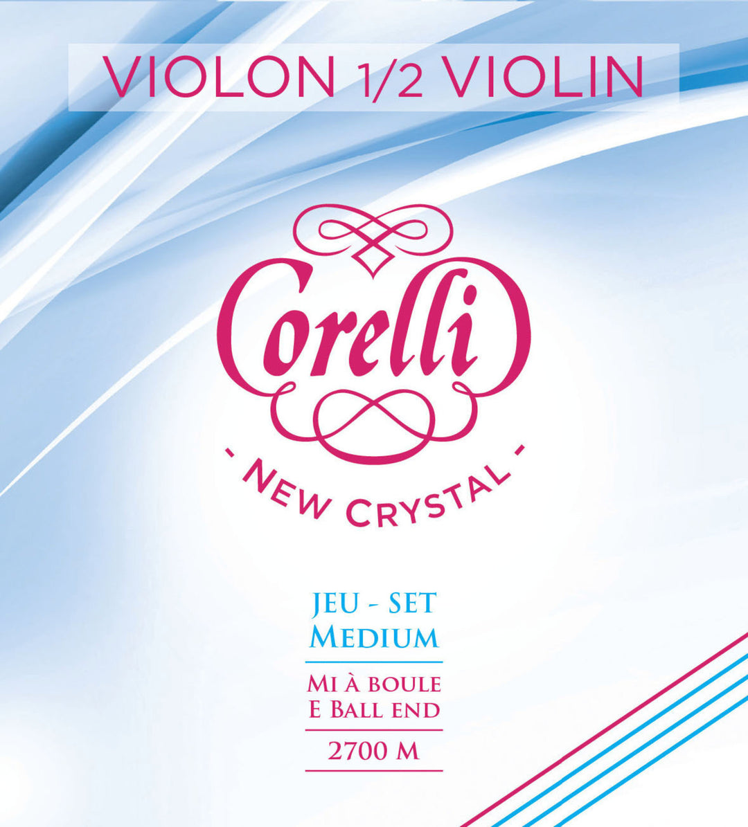 Corelli Fioler strängar New Crystal - D 1/2 (2703M)
