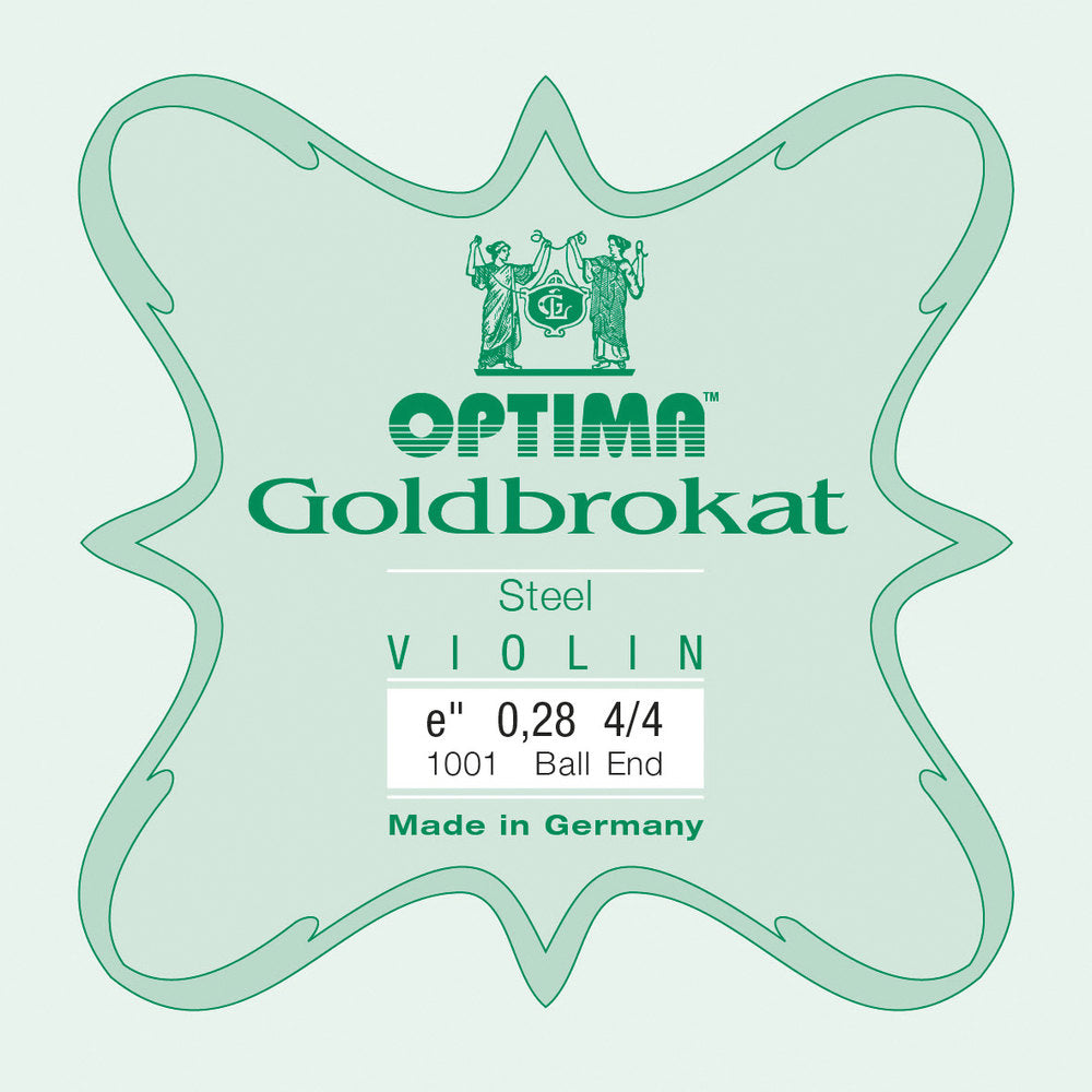 Optima Goldbrokat E-sträng 4/4-fioler, 0,28 mm, kula
