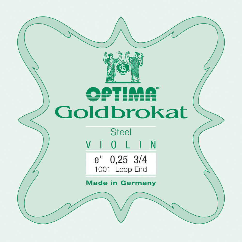 Optima Goldbrokat E-sträng för 3/4-fioler, 0,25 mm, ögla