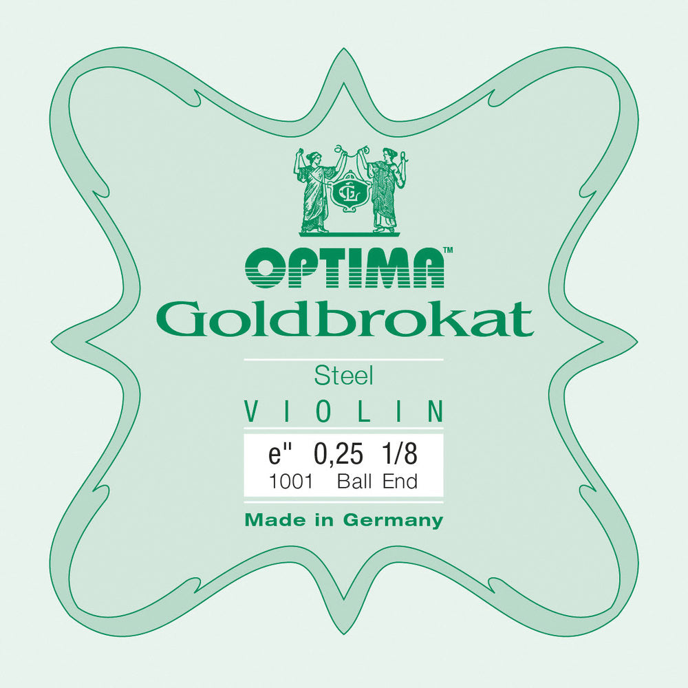 Optima Goldbrokat E-sträng 1/8-fioler, 0,25 mm, kula
